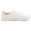 image:imageFEVERSOLE Womens Featured PU Leather Colorful Lace Up SneakerWhite Rose Metallic Star