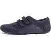 image:imageFEVERSOLE Womens Cushion Padded Mary Jane Shoes Double Straps Comfort Casual Soft Fabric Sporty Slip On FlatsBlack Fabric Mf Two Straps