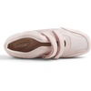 image:imageFEVERSOLE Womens Cushion Padded Mary Jane Shoes Double Straps Comfort Casual Soft Fabric Sporty Slip On FlatsPink Fabric Mf Two Straps
