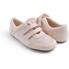 image:imageFEVERSOLE Womens Cushion Padded Mary Jane Shoes Double Straps Comfort Casual Soft Fabric Sporty Slip On FlatsPink Fabric Mf Two Straps