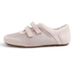 image:imageFEVERSOLE Womens Cushion Padded Mary Jane Shoes Double Straps Comfort Casual Soft Fabric Sporty Slip On FlatsPink Fabric Mf Two Straps