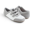 image:imageFEVERSOLE Womens Cushion Padded Mary Jane Shoes Double Straps Comfort Casual Soft Fabric Sporty Slip On FlatsWhite Fabric Mf Two Straps