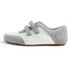 image:imageFEVERSOLE Womens Cushion Padded Mary Jane Shoes Double Straps Comfort Casual Soft Fabric Sporty Slip On FlatsWhite Fabric Mf Two Straps