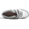 image:imageFEVERSOLE Womens Cushion Padded Mary Jane Shoes Double Straps Comfort Casual Soft Fabric Sporty Slip On FlatsWhite Fabric Mf Two Straps