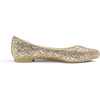 image:imageFEVERSOLE Womens Fashion Pointed Toe Classic Dressy Shiny Comfort Cushioned FlatsGlitter Gold Cushion Upgrade