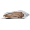image:imageFEVERSOLE Womens Fashion Pointed Toe Classic Dressy Shiny Comfort Cushioned FlatsGlitter Ice Silver Cushion Upgrade