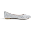 image:imageFEVERSOLE Womens Fashion Pointed Toe Classic Dressy Shiny Comfort Cushioned FlatsGlitter Ice Silver Cushion Upgrade