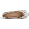 image:imageFEVERSOLE Womens Round Toe Soft Cute Dress Ballet FlatsBeige Satin Twist Bow