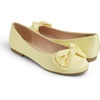 image:imageFEVERSOLE Womens Round Toe Soft Cute Dress Ballet FlatsButter Satin Twist Bow