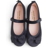 image:imageFEVERSOLE Girls Cute Dress Mary Jane Shoes Bow Tie Sunday Holiday Ballet FlatsBlack Velvet Tribow Maryjane