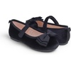 image:imageFEVERSOLE Girls Cute Dress Mary Jane Shoes Bow Tie Sunday Holiday Ballet FlatsBlack Velvet Tribow Maryjane