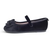 image:imageFEVERSOLE Girls Cute Dress Mary Jane Shoes Bow Tie Sunday Holiday Ballet FlatsBlack Velvet Tribow Maryjane