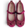 image:imageFEVERSOLE Girls Cute Dress Mary Jane Shoes Bow Tie Sunday Holiday Ballet FlatsBurgundy Velvet Tribow Maryjane