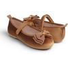 image:imageFEVERSOLE Girls Cute Dress Mary Jane Shoes Bow Tie Sunday Holiday Ballet FlatsCamel Velvet Tribow Maryjane