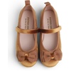 image:imageFEVERSOLE Girls Cute Dress Mary Jane Shoes Bow Tie Sunday Holiday Ballet FlatsCamel Velvet Tribow Maryjane