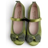 image:imageFEVERSOLE Girls Cute Dress Mary Jane Shoes Bow Tie Sunday Holiday Ballet FlatsGreen Velvet Tribow Maryjane