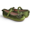 image:imageFEVERSOLE Girls Cute Dress Mary Jane Shoes Bow Tie Sunday Holiday Ballet FlatsGreen Velvet Tribow Maryjane