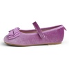 image:imageFEVERSOLE Girls Cute Dress Mary Jane Shoes Bow Tie Sunday Holiday Ballet FlatsLilac Velvet Tribow Maryjane