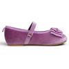 image:imageFEVERSOLE Girls Cute Dress Mary Jane Shoes Bow Tie Sunday Holiday Ballet FlatsLilac Velvet Tribow Maryjane