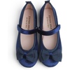 image:imageFEVERSOLE Girls Cute Dress Mary Jane Shoes Bow Tie Sunday Holiday Ballet FlatsNavy Velvet Tribow Maryjane