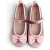 image:imageFEVERSOLE Girls Cute Dress Mary Jane Shoes Bow Tie Sunday Holiday Ballet FlatsPink Velvet Tribow Maryjane