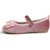 image:imageFEVERSOLE Girls Cute Dress Mary Jane Shoes Bow Tie Sunday Holiday Ballet FlatsPink Velvet Tribow Maryjane