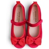 image:imageFEVERSOLE Girls Cute Dress Mary Jane Shoes Bow Tie Sunday Holiday Ballet FlatsRed Velvet Tribow Maryjane