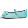image:imageFEVERSOLE Girls Cute Dress Mary Jane Shoes Bow Tie Sunday Holiday Ballet FlatsSky Blue Velvet Tribow Maryjane