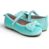 image:imageFEVERSOLE Girls Cute Dress Mary Jane Shoes Bow Tie Sunday Holiday Ballet FlatsSky Blue Velvet Tribow Maryjane