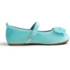 image:imageFEVERSOLE Girls Cute Dress Mary Jane Shoes Bow Tie Sunday Holiday Ballet FlatsSky Blue Velvet Tribow Maryjane