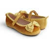 image:imageFEVERSOLE Girls Cute Dress Mary Jane Shoes Bow Tie Sunday Holiday Ballet FlatsYellow Velvet Tribow Maryjane
