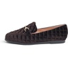 image:imageFEVERSOLE Womens Fashion Comfortable Penny Loafer Buckle Dressy ShoesBrown Velvet Quilted
