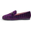 image:imageFEVERSOLE Womens Fashion Comfortable Penny Loafer Buckle Dressy ShoesPurple Velvet Quilted