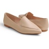 image:imageFEVERSOLE Womens Loafer Flat Pointed Fashion Slip On Comfort Driving Office ShoesGrain Pu Beige