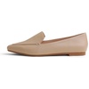 image:imageFEVERSOLE Womens Loafer Flat Pointed Fashion Slip On Comfort Driving Office ShoesGrain Pu Beige