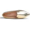 image:imageFEVERSOLE Womens Loafer Flat Pointed Fashion Slip On Comfort Driving Office ShoesGrain Pu Gold
