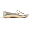 image:imageFEVERSOLE Womens Loafer Flat Pointed Fashion Slip On Comfort Driving Office ShoesGrain Pu Gold