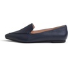 image:imageFEVERSOLE Womens Loafer Flat Pointed Fashion Slip On Comfort Driving Office ShoesGrain Pu Navy