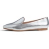 image:imageFEVERSOLE Womens Loafer Flat Pointed Fashion Slip On Comfort Driving Office ShoesGrain Pu Silver