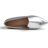 image:imageFEVERSOLE Womens Loafer Flat Pointed Fashion Slip On Comfort Driving Office ShoesGrain Pu Silver