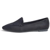 image:imageFEVERSOLE Womens Loafer Flat Pointed Fashion Slip On Comfort Soft Driving Office ShoesBlack Faux Suede