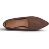image:imageFEVERSOLE Womens Loafer Flat Pointed Fashion Slip On Comfort Soft Driving Office ShoesBrown Faux Suede