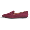 image:imageFEVERSOLE Womens Loafer Flat Pointed Fashion Slip On Comfort Soft Driving Office ShoesBurgundy Faux Suede