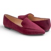 image:imageFEVERSOLE Womens Loafer Flat Pointed Fashion Slip On Comfort Soft Driving Office ShoesBurgundy Faux Suede