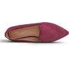image:imageFEVERSOLE Womens Loafer Flat Pointed Fashion Slip On Comfort Soft Driving Office ShoesBurgundy Faux Suede