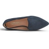 image:imageFEVERSOLE Womens Loafer Flat Pointed Fashion Slip On Comfort Soft Driving Office ShoesNavy Faux Suede