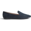 image:imageFEVERSOLE Womens Loafer Flat Pointed Fashion Slip On Comfort Soft Driving Office ShoesNavy Faux Suede