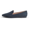 image:imageFEVERSOLE Womens Loafer Flat Pointed Fashion Slip On Comfort Soft Driving Office ShoesNavy Faux Suede