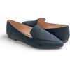 image:imageFEVERSOLE Womens Loafer Flat Pointed Fashion Slip On Comfort Soft Driving Office ShoesNavy Faux Suede