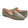 image:imageFEVERSOLE Womens Loafer Flat Pointed Fashion Slip On Comfort Soft Driving Office ShoesOlive Faux Suede